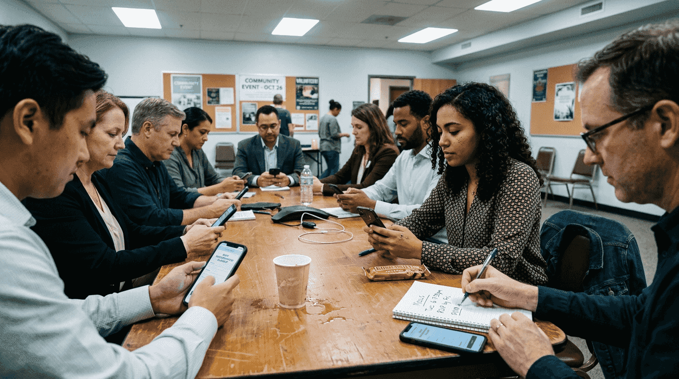 Group easily coordinating event without accounts