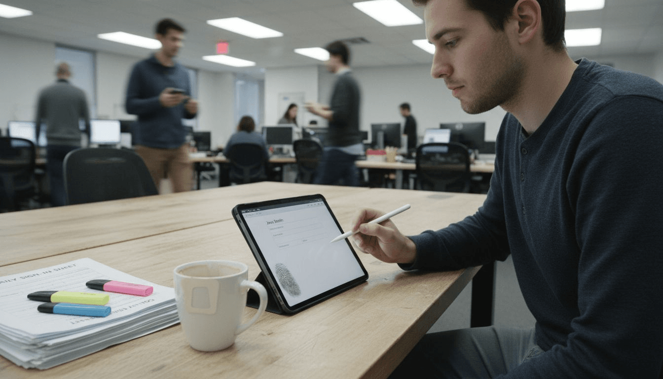 Staff member collecting participant details