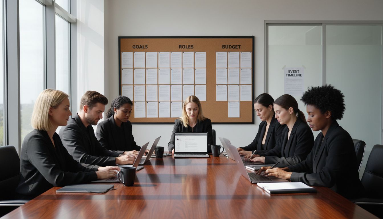 Strategic event planning team collaboration