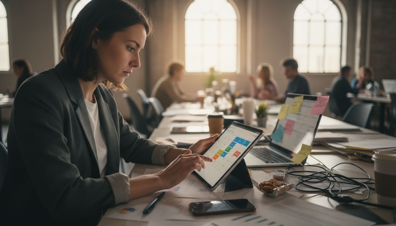 Event planner uses digital calendar app