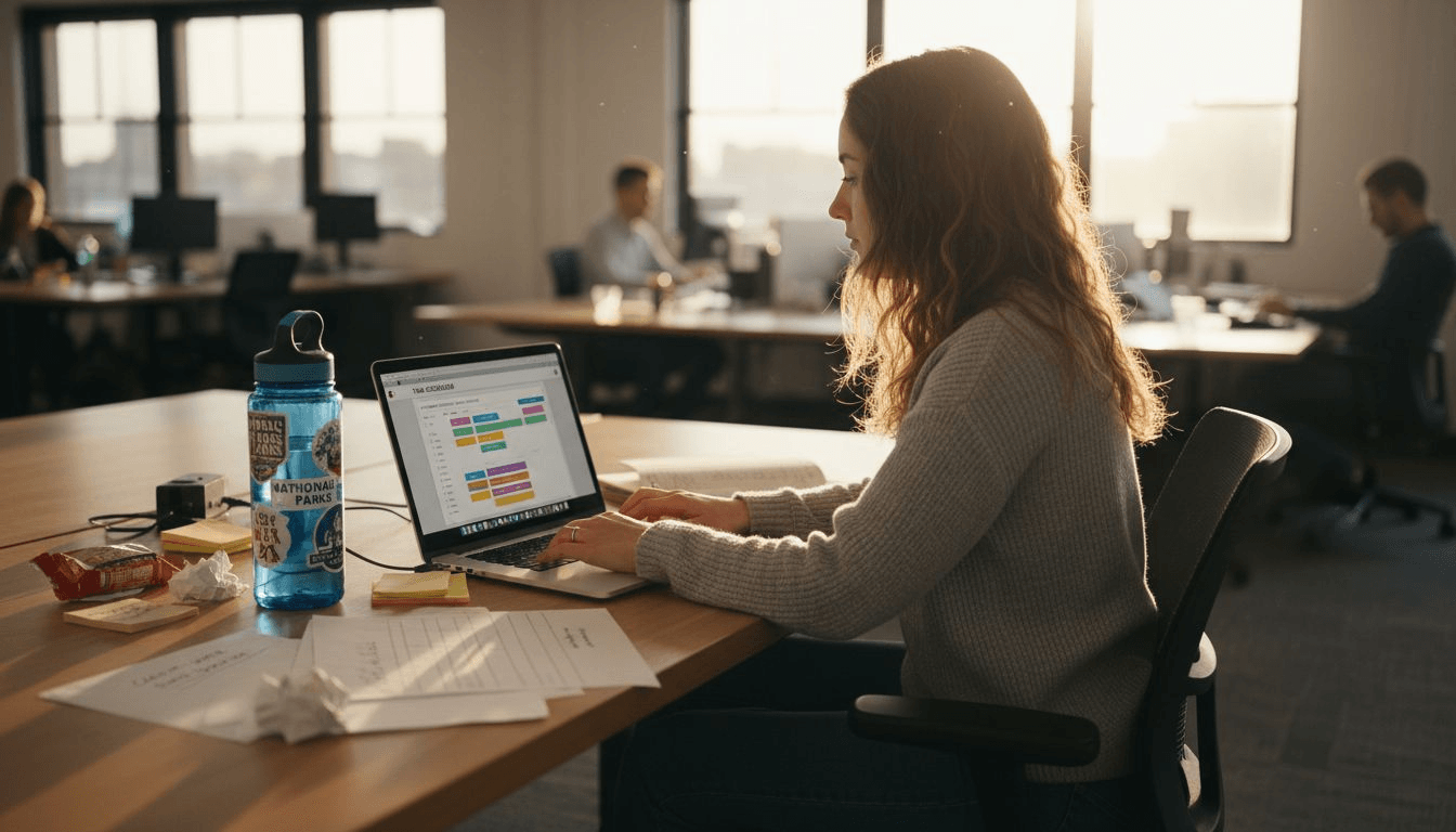 Person uses group scheduling software