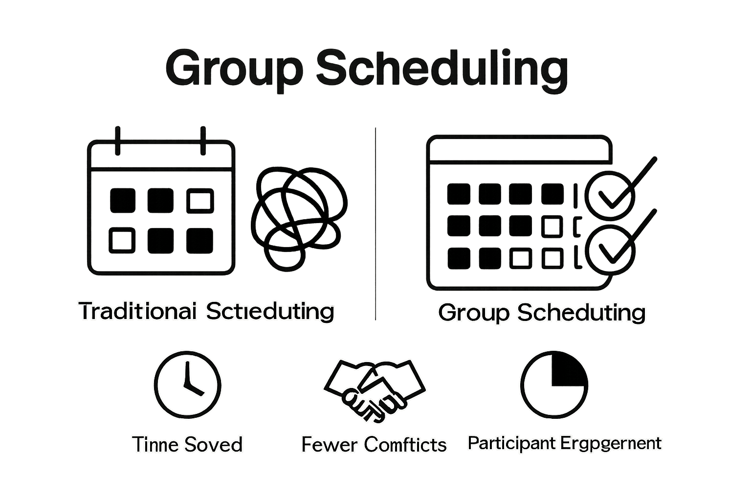 Traditional vs group scheduling simplified comparison