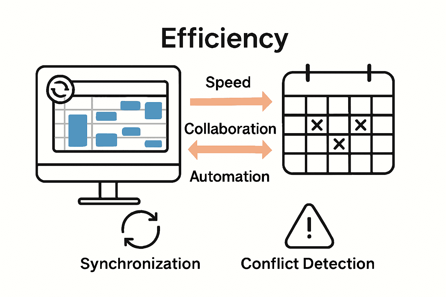 Infographic comparing online scheduling tools versus traditional methods